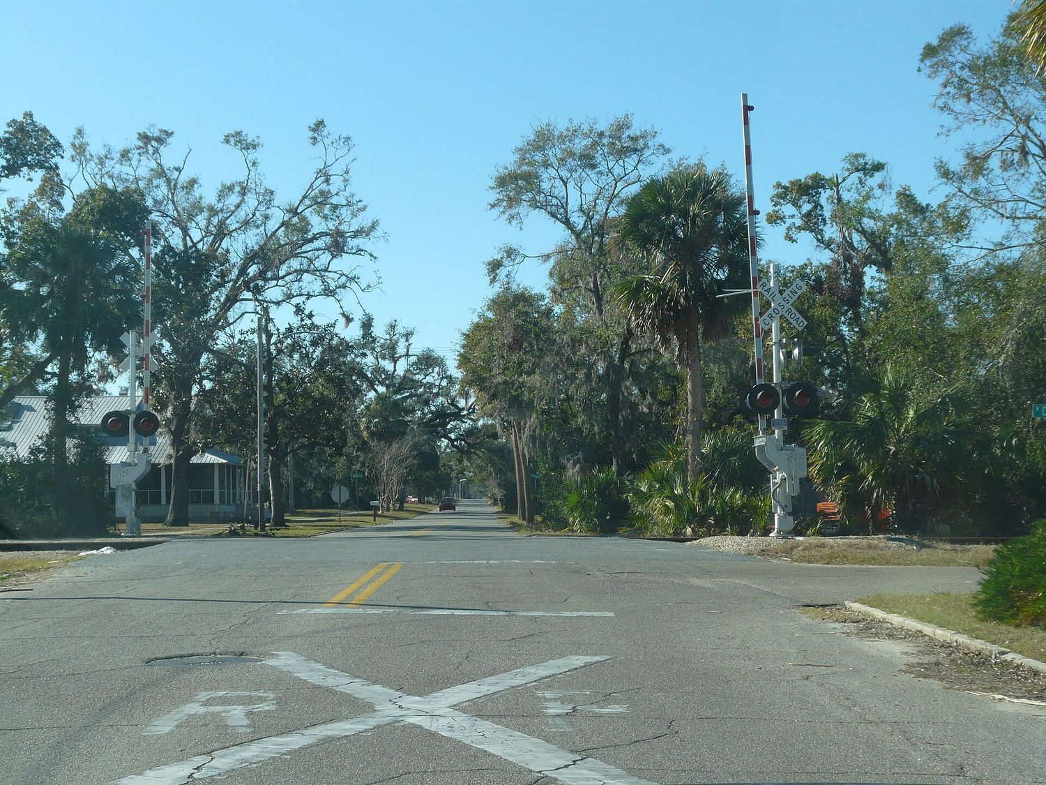 Georgia and Florida Railway crossing Main Street, Perry